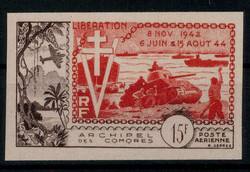 15 Fr.  10. Jahrestag der alliierten Landung in der Normandie 1954 ** ...