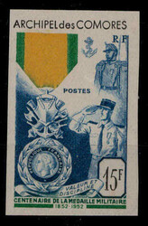 15 Fr.  100 Jahre Militärmedaille 1952 ** ungezähnter Probedruck