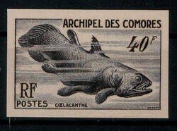 40 Fr. Quastenflosser 1950 ** ungezähnter Probedruck