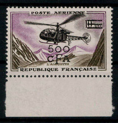 500 auf 1000 Fr. Hubschrauber 1959 **  (25,-)