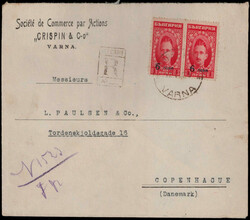 6 L. auf 1 L. Freim. 1924 (2) als MEF. auf Reco.-Auslandsbrief  ...
