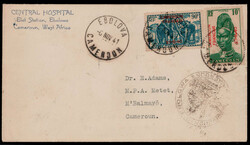 90 C. und 10 C. Freim. 1941 auf Inlandscouvert mit K1  "EBOLOVA" und ...