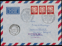 20 Pf. Bach im waagrechten 3er.-Streifen auf Lupo ...