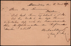 5 M. Sphinx-Auslands-GA mit K1  "ALEXANDRIE" 1897 an den ...