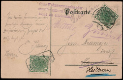 5 H. Freim. 1904 als interessanter Weitersendungs-Postkarte mit ...