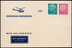 7+5 Pf. Heuss-Lupo.-Privat-GU "STOCKHOLM - SKÄRGARDEN" 1955 *