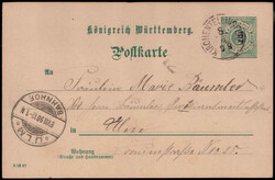 Kirchentellingsfurth  W-7402,  besserer K1 klar auf 5 Pf. Ziffern-GA ...