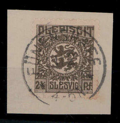 "FÜNENSHAFF",  guter K1 zentrisch klar auf Bfstk. 2 1/2 Pf. Wappen, ...