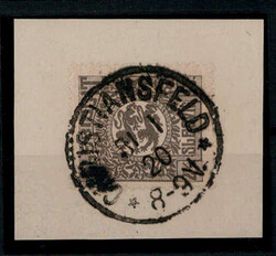 "CHRISTIANSFELD",  K1 zentrisch klar auf Bfstk. 2 1/2 Pf. Wappen