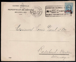 1.75 auf 1.50 Fr. Albert I. mit Firmenlochung als EF. auf Couvert  ...