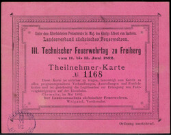 Freiberg  O-9200,  Teilnehmer-Karte des III. Technischen ...