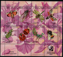 Insekten 2004 im ** Kleinbogen