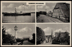 Hamburg - Moorburg  W-2000,  3 Straßenansichten 1939  I-II