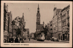 Danzig,  Langermarkt mit Straßenbahn 1937  I-II