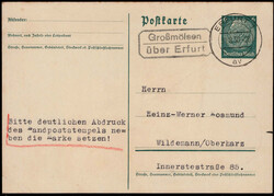 Großmölsen über Erfurt  O-5020,  Landpost R2 klar auf Blanko-GA ...