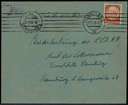 Hüpede über Hannover  W-3000,  violetter Landpost R2 auf DS 1938