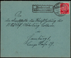 Bendestorf über Harburg-Wilhelmsburg  W-2000,   Landpost R2 klar auf ...