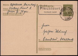 Flechtdorf Corbach Land  W-3540,  Landpost R2 klar auf 6 Pf. Ebert-GA ...