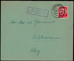 Ortkrug über Ludwigslust  O-2800,  violetter Landpost R2 klar auf ...