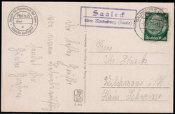 Saaleck über Naumburg (Saale)  O-4800, violetter Landpost R2 klar ...