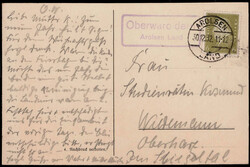 Oberwaroldern Arolsen Land  W-3548,  violetter Landpost R2 auf ...