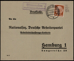 Offenwarden über Wesermünde-Geestemünde  W-2856,  violetter ...