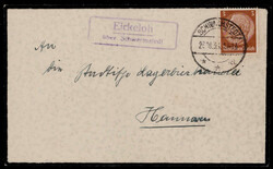 Eickeloh über Schwarmstedt  W-3033,  violetter Landpost R2 klar auf ...