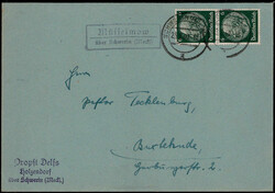 Müsselmow über Schwerin (Meckl)  O-2750,  Landpost R2 klar auf ...