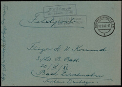 Müsselmow über Schwerin (Meckl)  O-2750,  Landpost R2 zweimal (!) ...