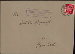 Schönningstedt-Ohe über Bergedorf  W-2000,  violetter Landpost R2 ...