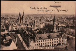 Parseval ?ber Breslau in Sicht 1910  I-II  (l?nglicher Eckbug unten ...