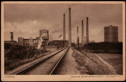 Moers  W-4130,  Zeche Rheinpreussen Schacht V 1931,  rks. violetter ...