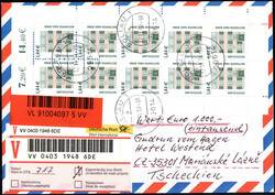 144 C.  SWK im 10er.-Bogen als MEF. auf portogerechtem ...