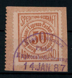 BRESLAU - Express-Packet-Bef?rderung,  50 Pf. Ziffern orange gez?hnt ...