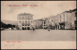 Luino m Lago Maggiore,  La Piazza, sign. 1905  I-II