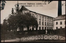 Seifhennersdorf  O-8812,  Fabrikbrand Stephanus Leipnitz & Co 1909  ...