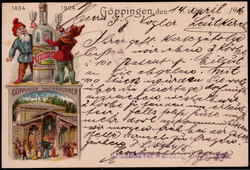 G?ppingen  W-7320,  herrliche Werbekarte  "G?ppinger Sauerbrunnen" ...