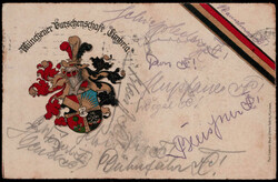 M?nchen  W-8000,  Studentika-Karte  "M?nchener Burschenschaft ...