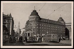 Helsinki,  The Hakaniemi Square 1952 mit Olympia-Werbestempel  I-II