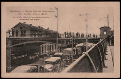 Herbesthal,  Blick ?ber die Bahnstrecke 1916 per Feldpost gelaufen  ...