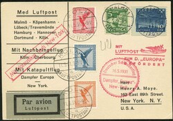 448085: Aviation, Airmail, Catapult Mail, North Atlantic Route