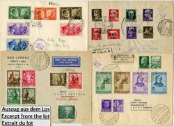 ITALIEN, 1937-1947, attraktives Lot 11 saubere, vorab zensurierte ...