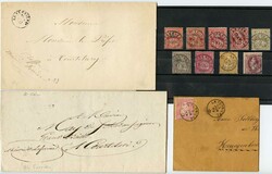 LA FERRIERE, 1818, Lot 2 weisse Faltbriefe mit Inhalt und ...