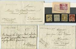 SONCEBOZ, 1828, 2 Briefe mit Langstempel, 1820/33, 2 Briefe mit R ...