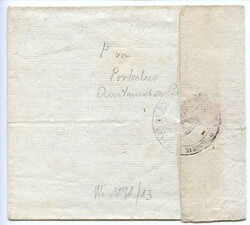 PONTARLIER, (1805/06), grosses "P" 17x10 des Austauschbüros, perfekt ...