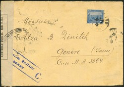 1915/18, gutes Lot mit 40 Zensurbelegen, dabei verschieden Farbige ...