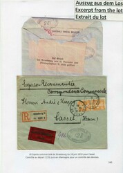 1919, "Contrôlé" No. 87, 123, 138, 158 Ziffern schräg stehend, ...