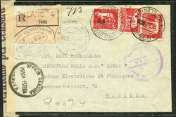 1944/46, Militärstempel mit verschiedenen Ziffern und Farben, Lot 18 ...
