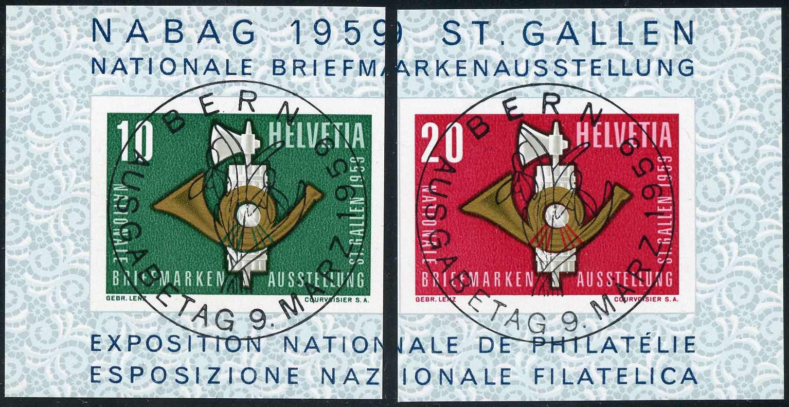 1959, NABAG, glasklare Voll-ET-SS, einwandfrei mit Gummi.  ...