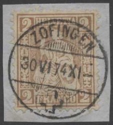 5655146: Schweiz Sitzende Helvetia gezähnt